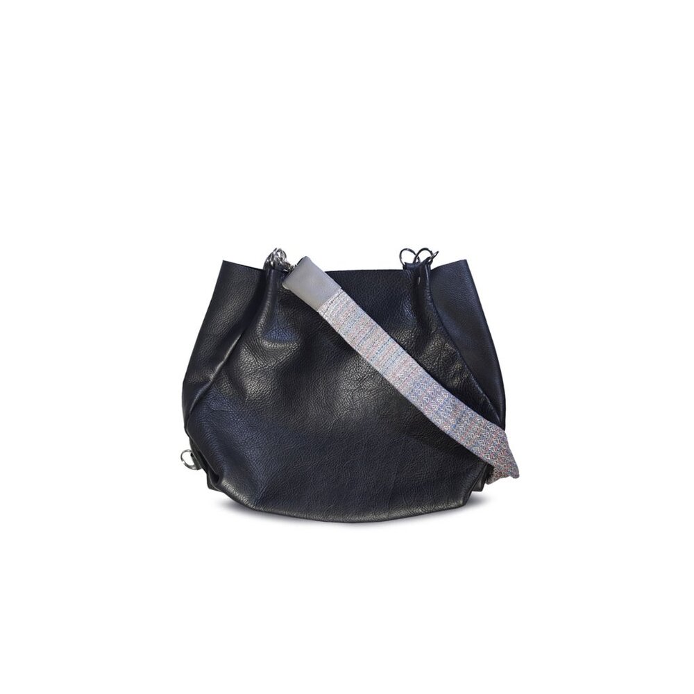Cindy Jeurissen Black Leather 3 Way Convertible Bag OOAK Dutch Artisan
